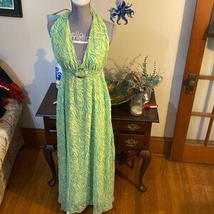 NWT Beautiful green halter dress size XL